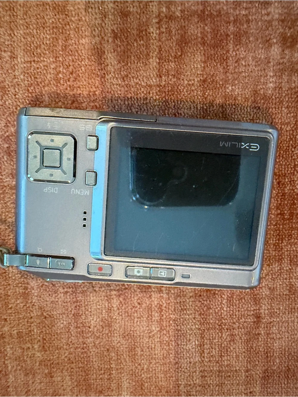 AS IS Casio Exilim Pink-Silver Compact Digital Camera with Wrist Strap vintage